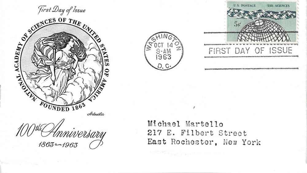 Artmaster First Day Cover National Academy of Sciences 100th Anniversary10/14/63-image