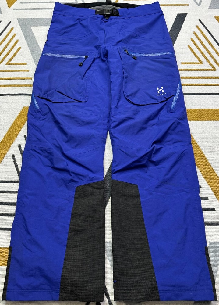 MENS HAGLOFS COULOIR II BLUE SKI PANTS TROUSERS GORETEX SIZE M