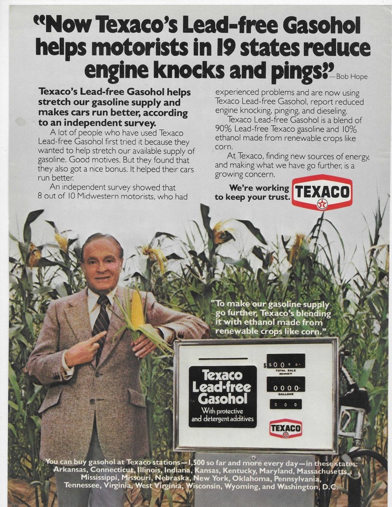 Bob Hope  Texaco  Original Print Ad