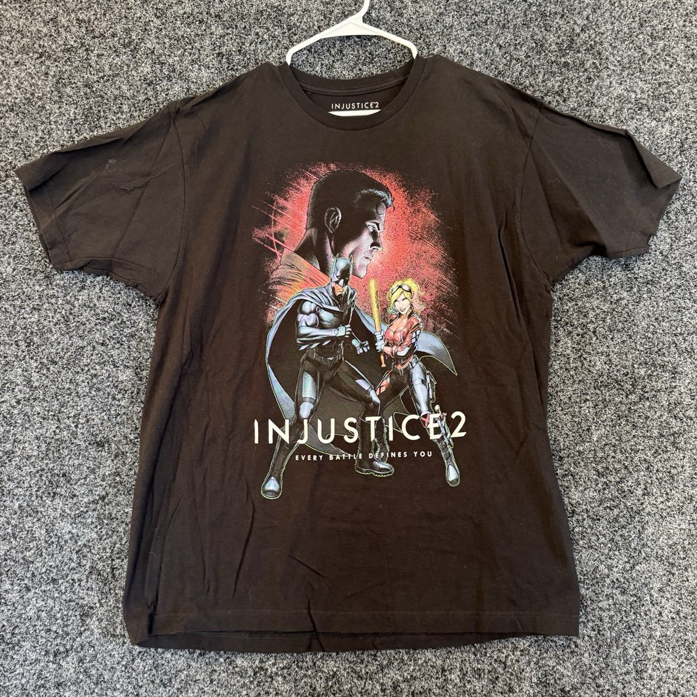 Injustice 2 T Shirt Mens Xl Batman Superman Dc Comics Lootcrate Black