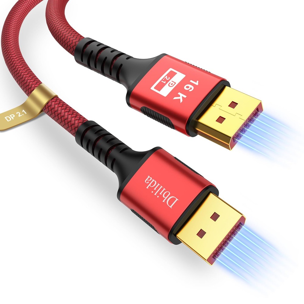 VESA Certified DisplayPort 2.1 Cable 15ft 2-Pack 16K 80Gbps UHBR DP 2.0 Compatible