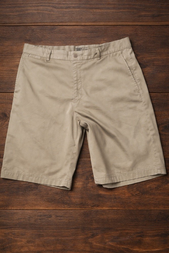 Nike Golf Dri-FIT Shorts Men’s 36 Beige Khaki Standard Fit Performance Casual