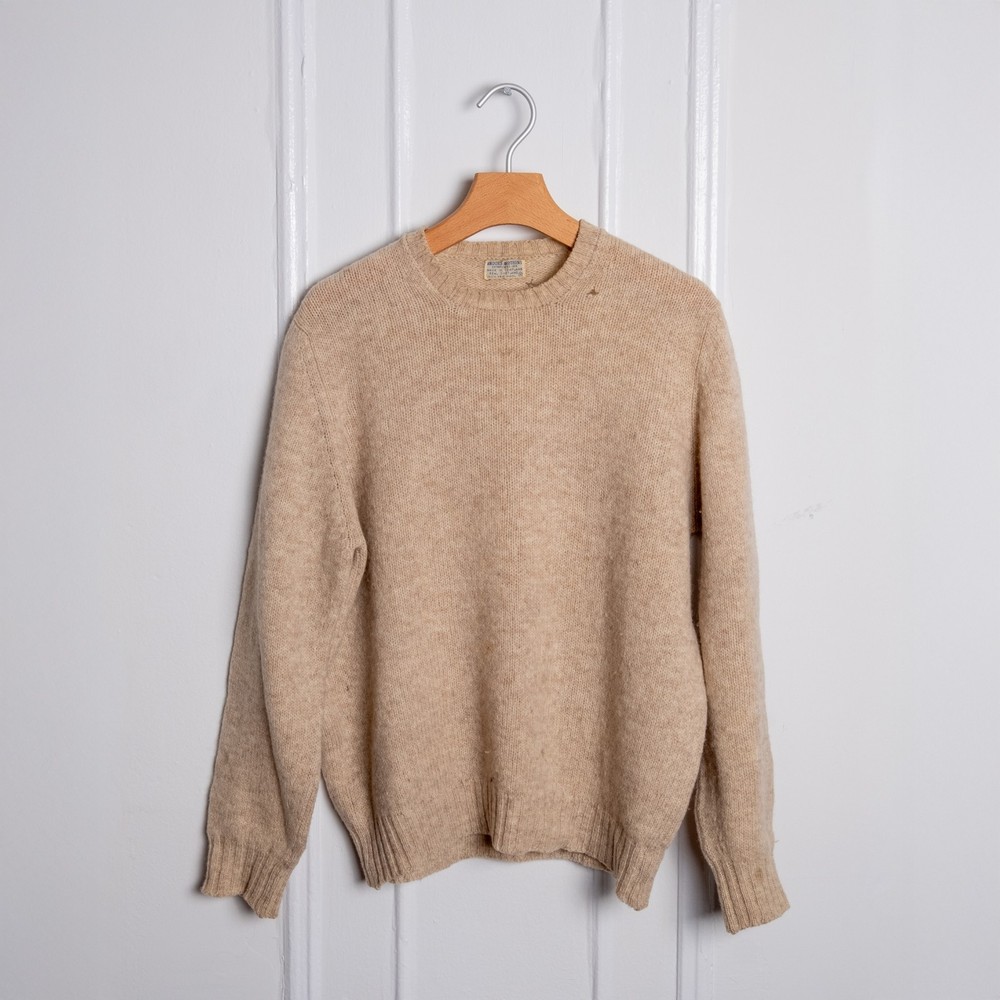 Vintage 1960's Brooks Brothers Oat Shetland Wool Sweater