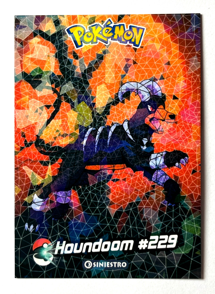 2025 POKEMON JOHTO STAINED GLASS Crystal Card #078 HOUNDOOM Peru Foil