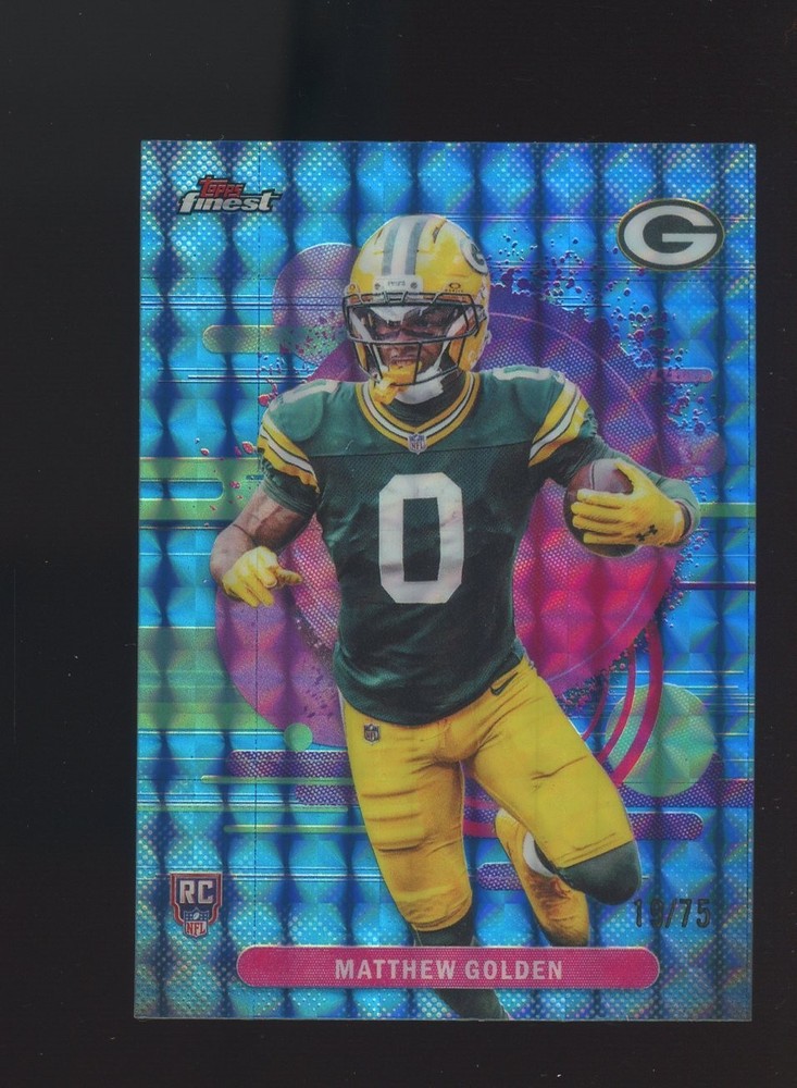 2025 Topps Finest Blue Geometric #117 Matthew Golden Packers RC Rookie 19/75PROBSTEIN is actively accepting consignments !!
