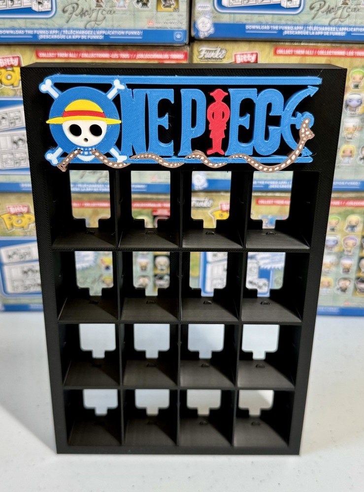 Funko Bitty Pop! Full Set Custom Display Case - One Piece Themed