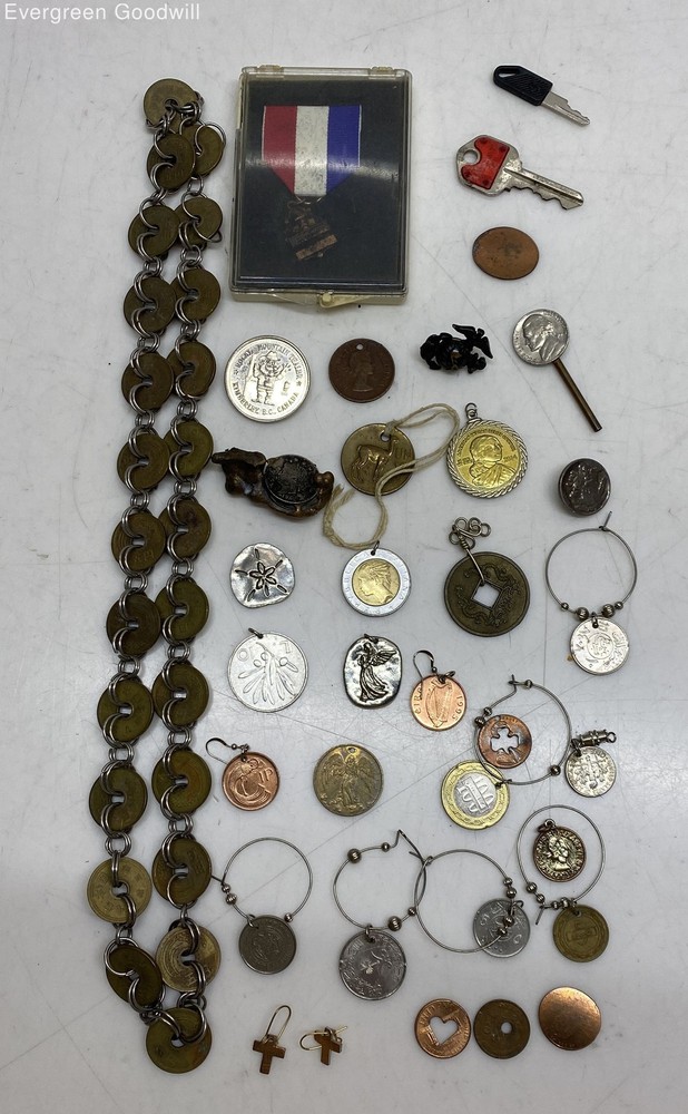 Coina Tokens Key Lot - For Crafting and Jewelry Making