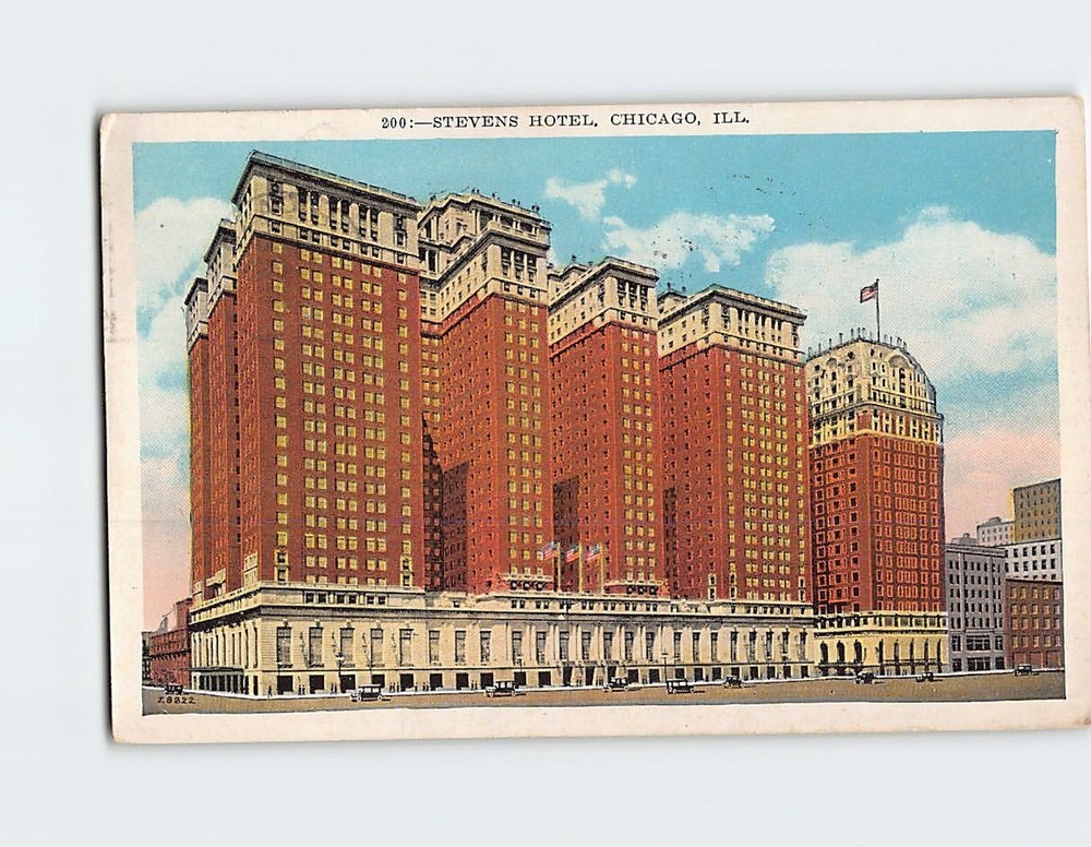 Postcard Stevens Hotel Chicago Illinois USA