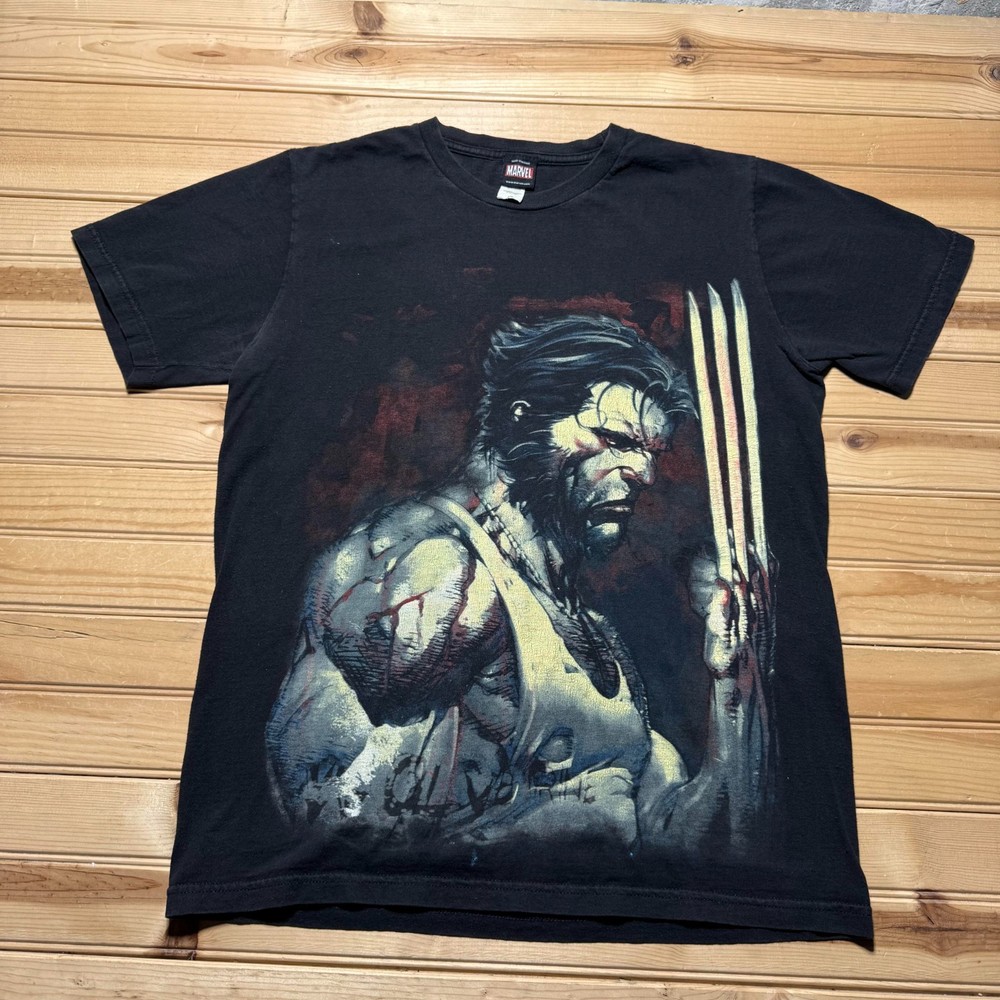 Y2K Marvel Mad Engine X-Men Wolverine Hugh Jackman Comic Graphic T-Shirt Medium