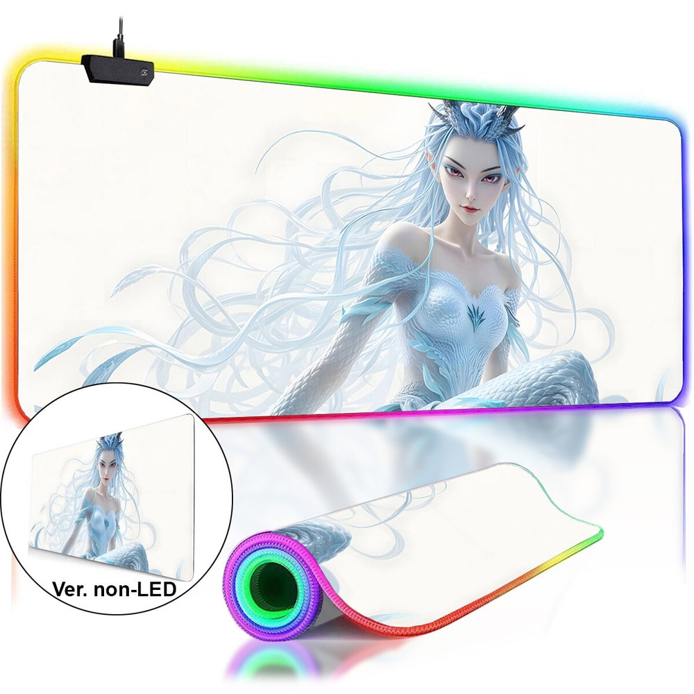 Anime Girl Nezha 2 Aorun LED RGB Large Mouse Pad Gaming Play Mat 80*40cm #1-6