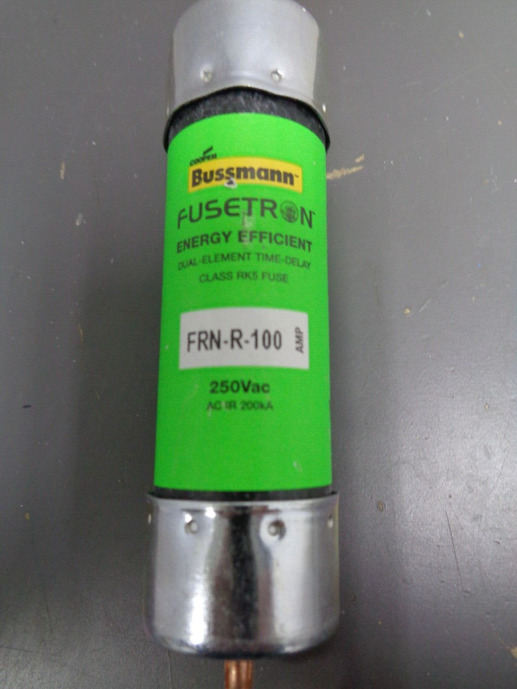 New Bussmann FRN-R-100 Amp Fuse Energy Efficient Class RK5 250 Volt NIBP