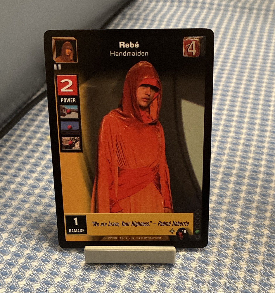 Decipher Star Wars Young Jedi CCG Rabé Handmaiden Theed Palace #16 (1999)
