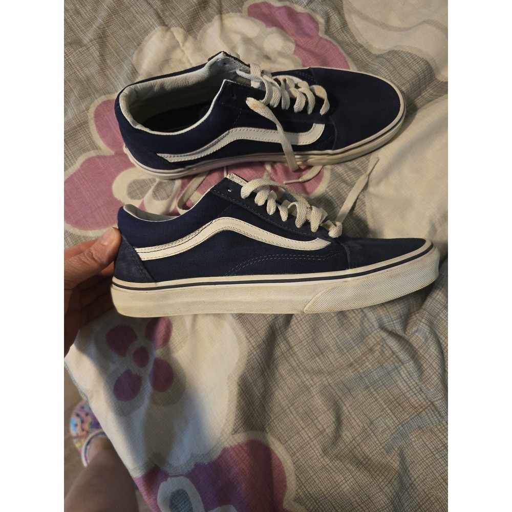 Blue Cloth and Suede Vans Women 8.5