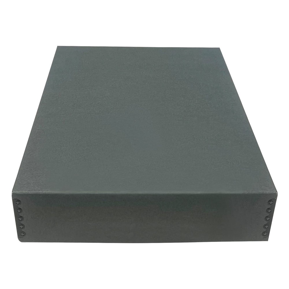 2-Pack Acid-Free Gray Archival Storage Box 14.75x18.75x3 Drop Front Museum Case-image