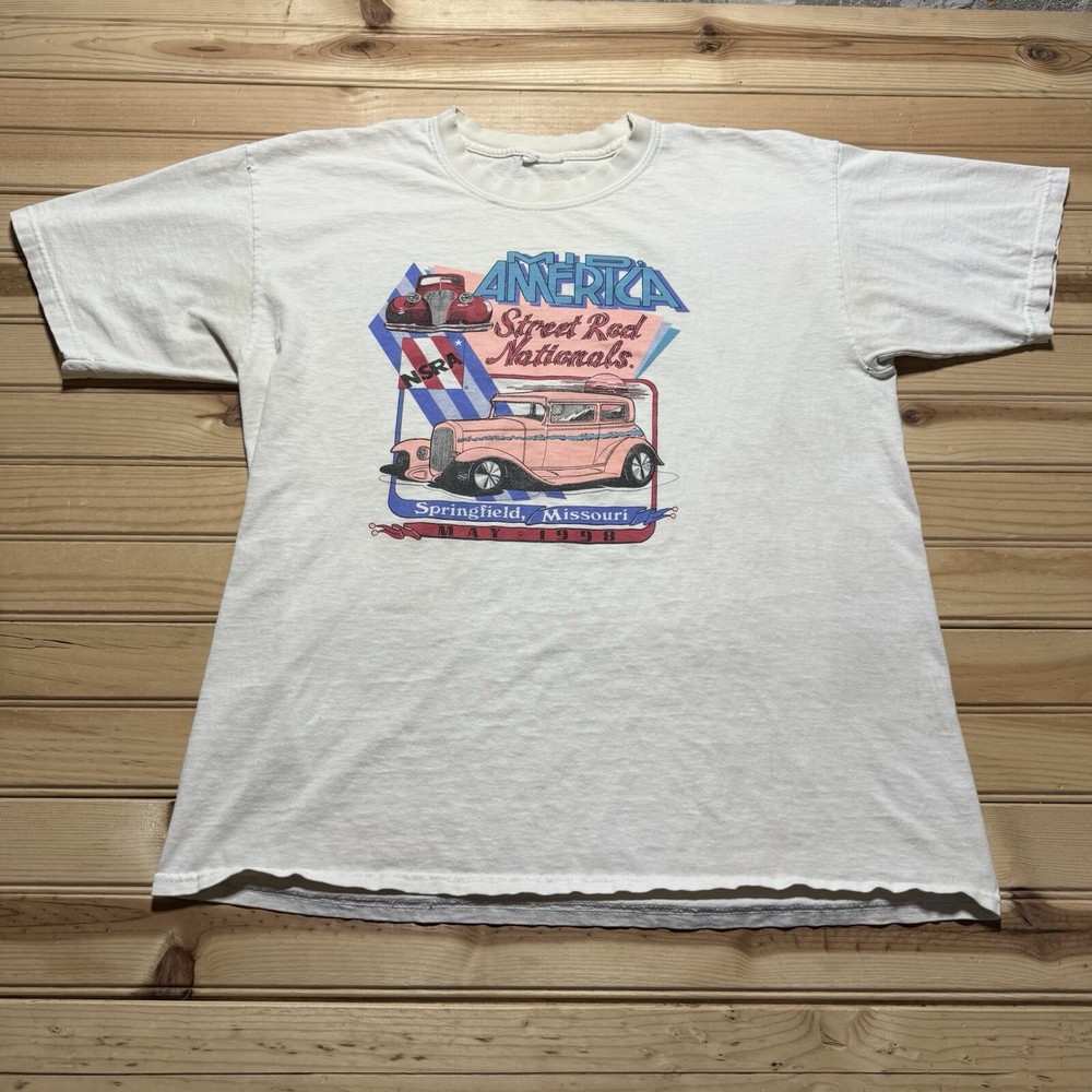 Vintage 1998 Mid America Street Rod Nationals Classic Hot Rod Car Shirt - Large