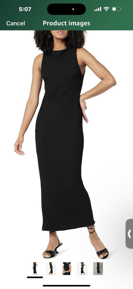 The Drop Womens Lena High Neck Textured Midi Dress Size Medium