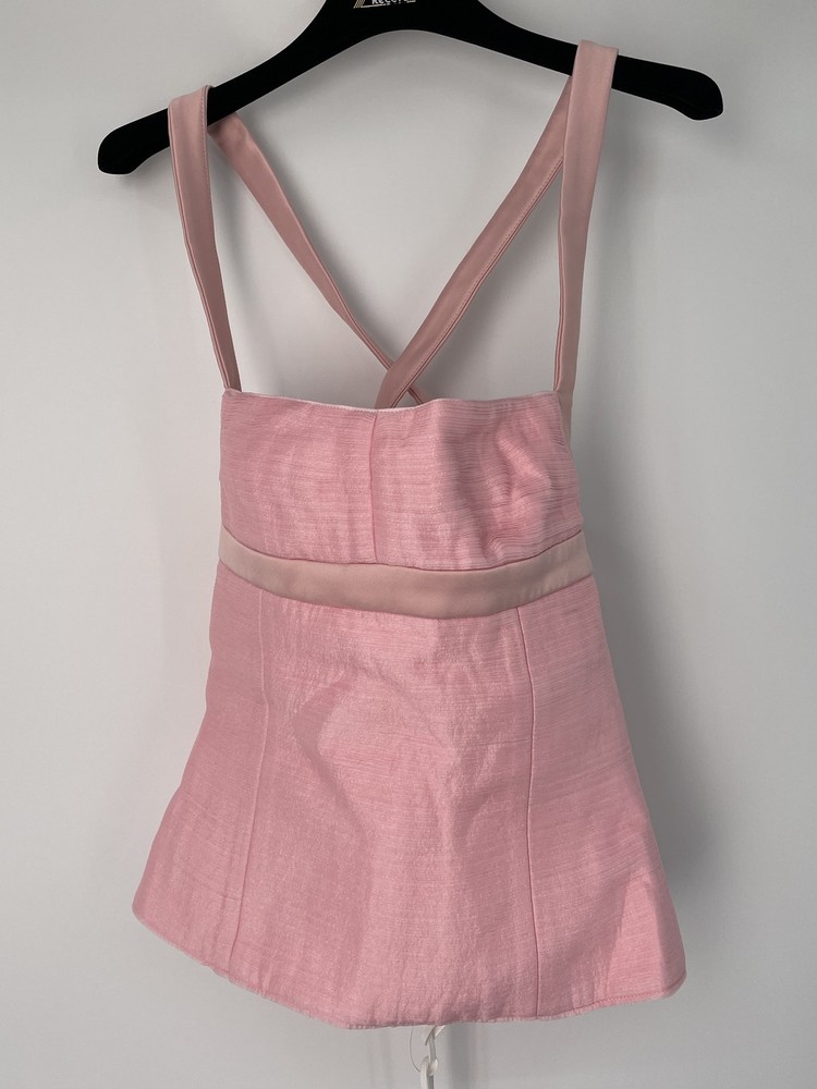 Bupbes Womens Corset Top Pink Size M Chantel Sculping Top Fitted Waist Lined