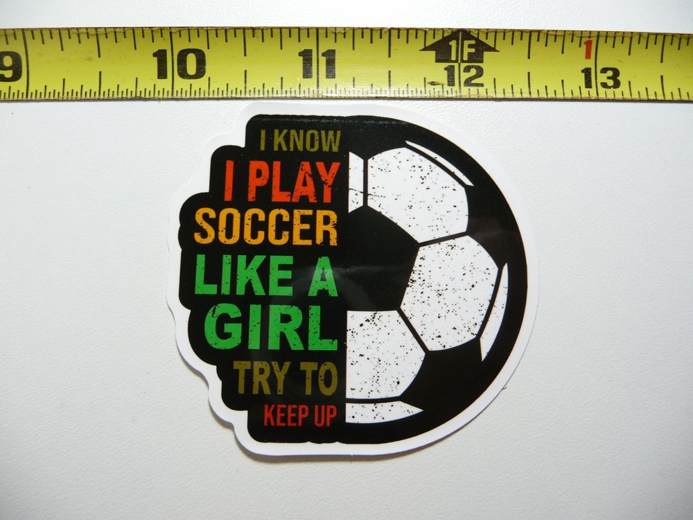 Empower Soccer Girls with Keep Up Ball Decal Sticker for Team Matches