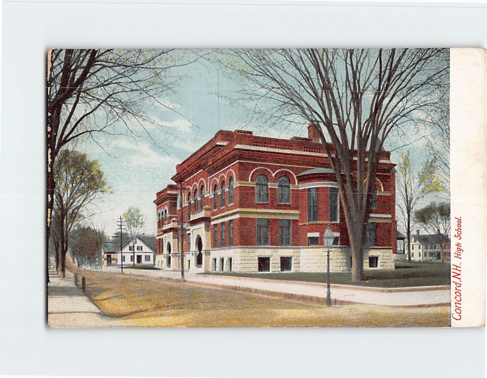 Postcard High School Concord New Hampshire USA