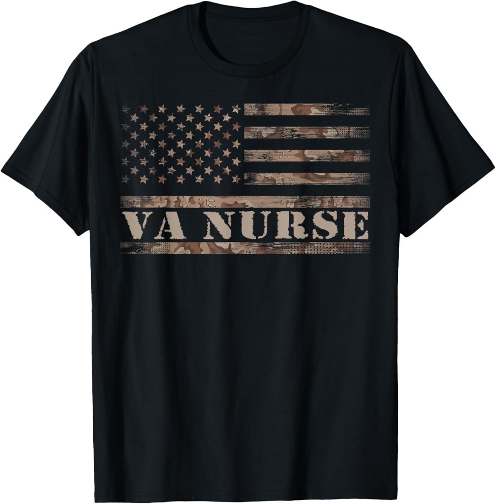 VA Nurse Real American Hero 4th of July US Patriotic Vintage T-Shirt Hoodie