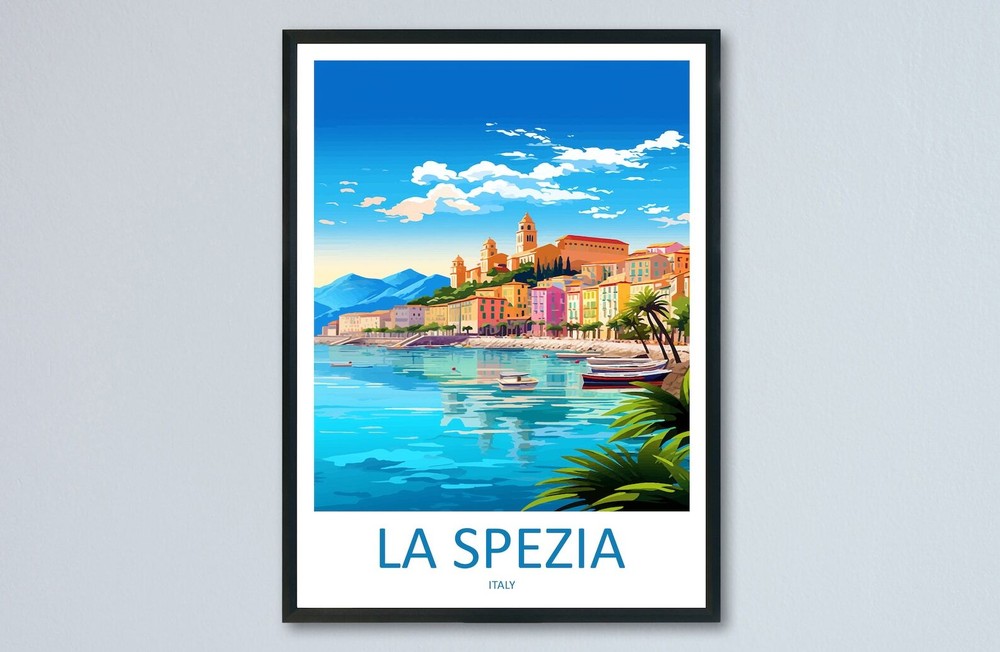 La Spezia Travel Print Wall Art La Spezia Wall Hanging Home Dcor La Spezia Gift