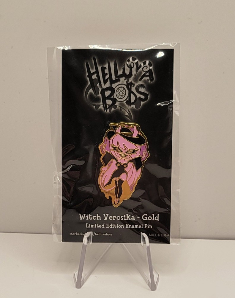 Helluva Boss Halloween Witch Verosika Mayday Limited Gold Enamel Pin Vivziepop