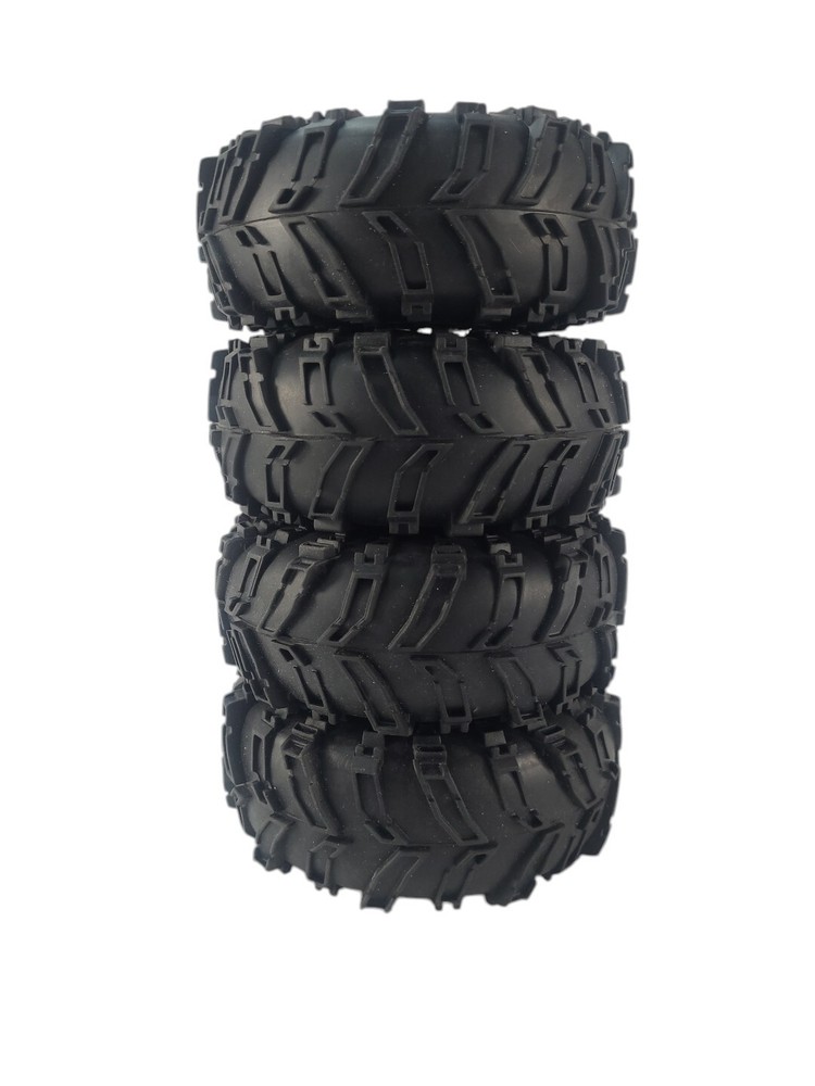 4x RC 2.2 Mud Crawler Tires Soft Rubber Tires Height 5.5 Inches