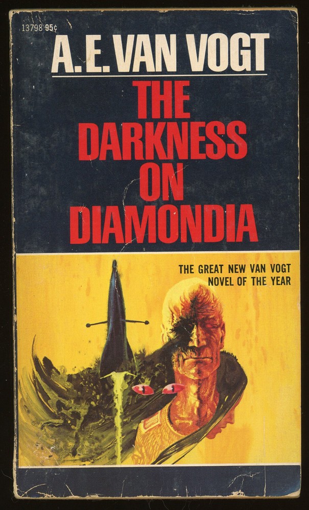 Fiction PB: THE DARKNESS ON DIAMONDIA by van Vogt. 1972. Ace 13798.