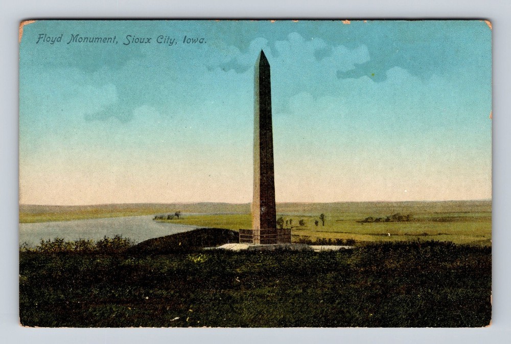 Sioux City IA-Iowa Floyd Monument Vintage Postcard
