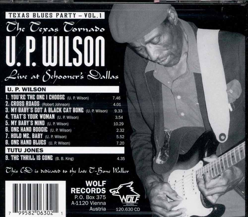 U.p. Wilson Texas Blues Party, Vol. 1 New Cd