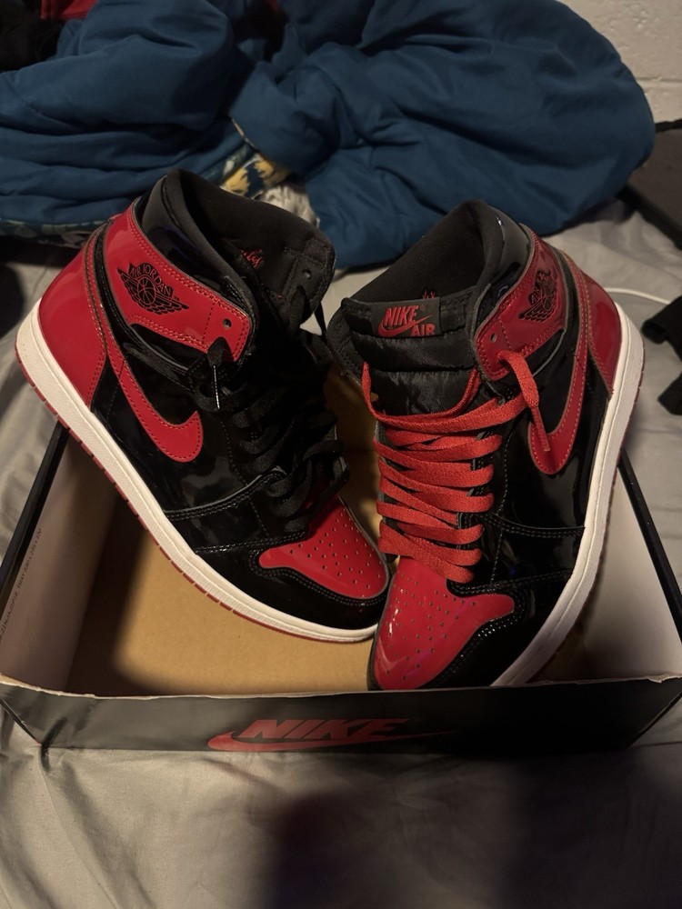 Air Jordan 1 Retro High OG Patent Bred, Size 10