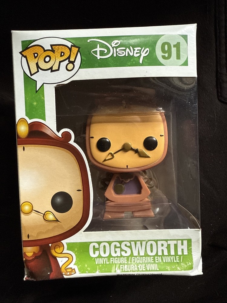 Funko POP! Disney Beauty and The Beast Cogsworth #91 Vinyl Figure DAMAGED BOX