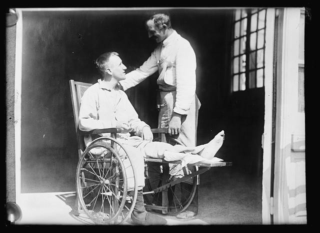 Neuilly France 1918 Wounded American Soldier Military Hospital No. 1 ARC