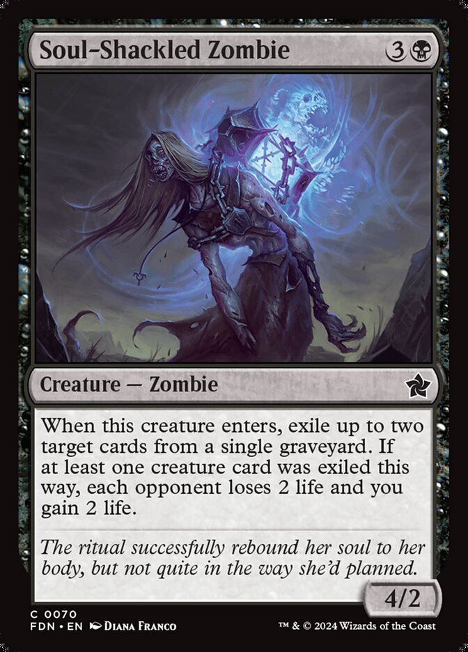 MTG Magic the Gathering Soul-Shackled Zombie (70/789) Foundations LP