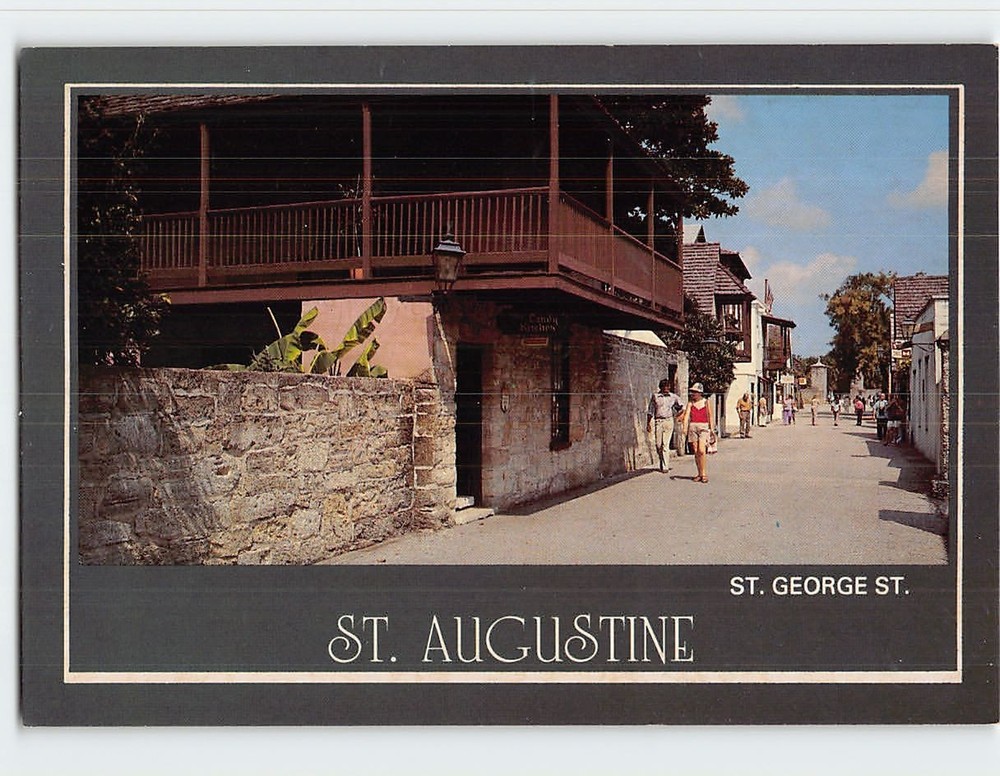 Postcard St. George Street St. Augustine Florida USA
