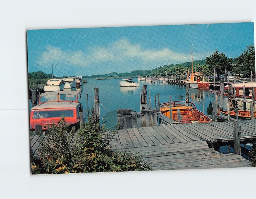 Postcard Henlopen Yacht Basin Rehoboth Beach Delaware
