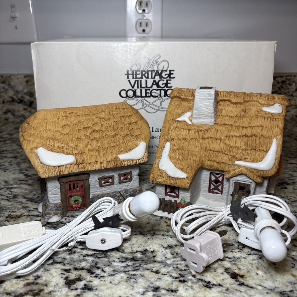 Department 56 Dickens Barley Bree Farmhouse & Barn with Lights and Original Box