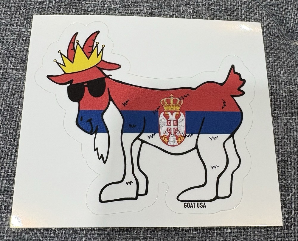 🇷🇸 GOAT USA NY Serbian Flag Sticker - RARE - VERY LIMITED - LAST CHANCE 🐐