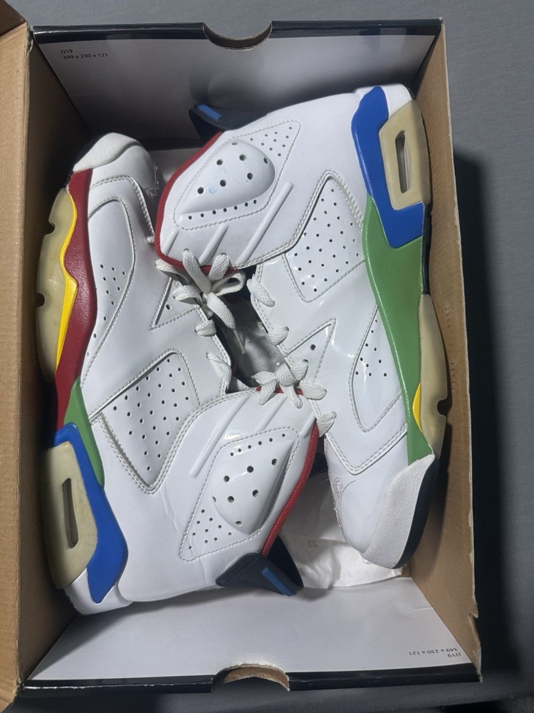 Jordan 6 Beijing Sneakers Men's Size 10.5 Retro Basketball Shoes