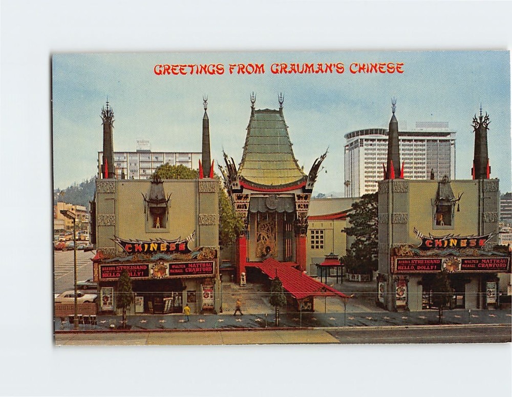 Postcard Greetings from Grauman's Chinese Theatre Hollywood California USA