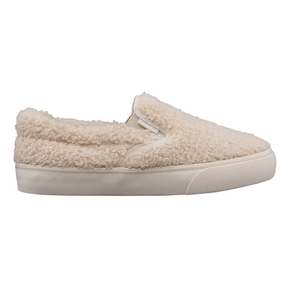 Lugz Clipper Fleece Slip On  Womens Off White Sneakers Casual Shoes WCLIPFT-2614
