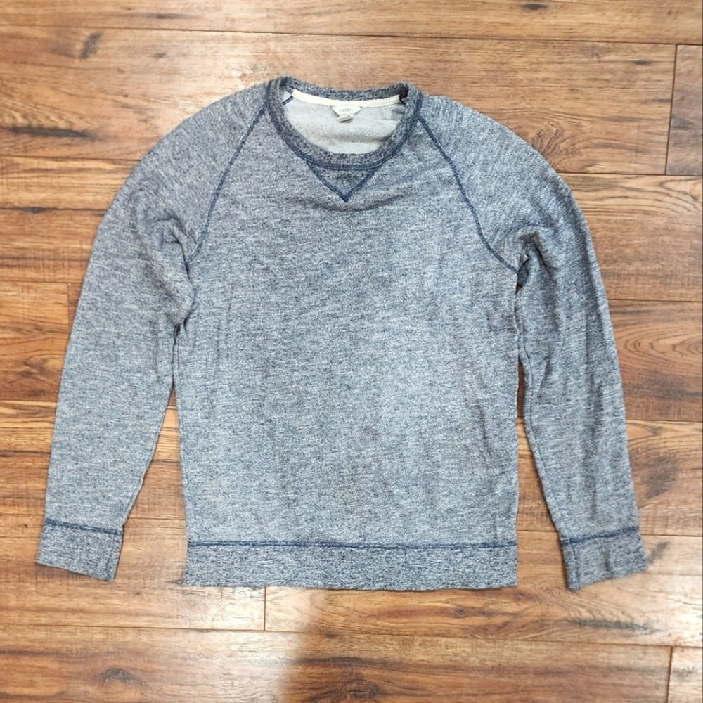 Fossil Women's Grey Long Sleeve Crewneck Casual Pullover Sweatshirt Medium M