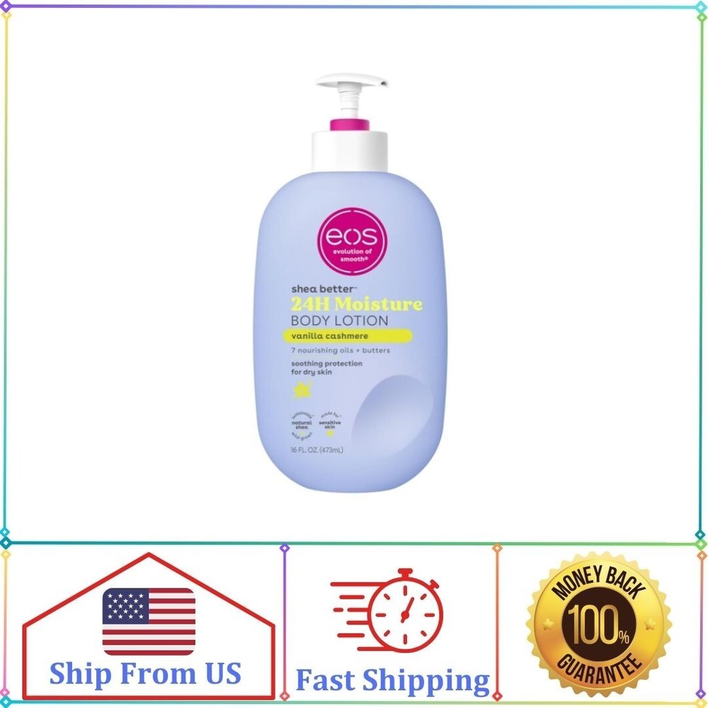 EOS Vanilla Cashmere Body Lotion for Dry Skin 16 fl oz