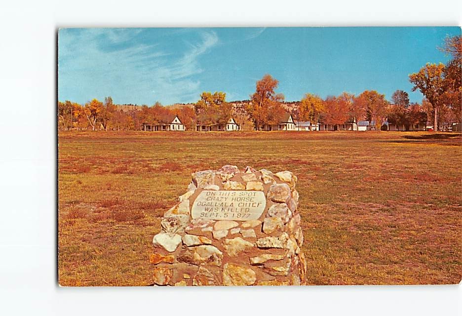 Postcard Crazy Horse Marker Fort Robinson Nebraska USA