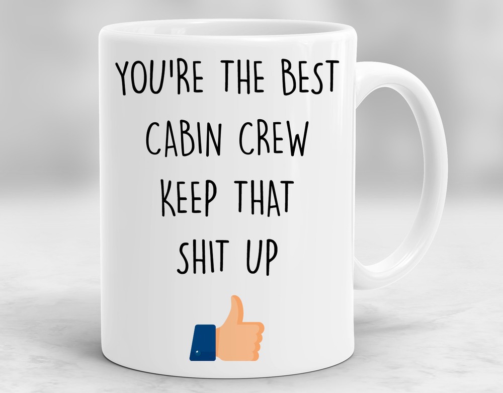 Cabin Crew Mug Gift for Flight Attendants Airline Crew Coffee Cup