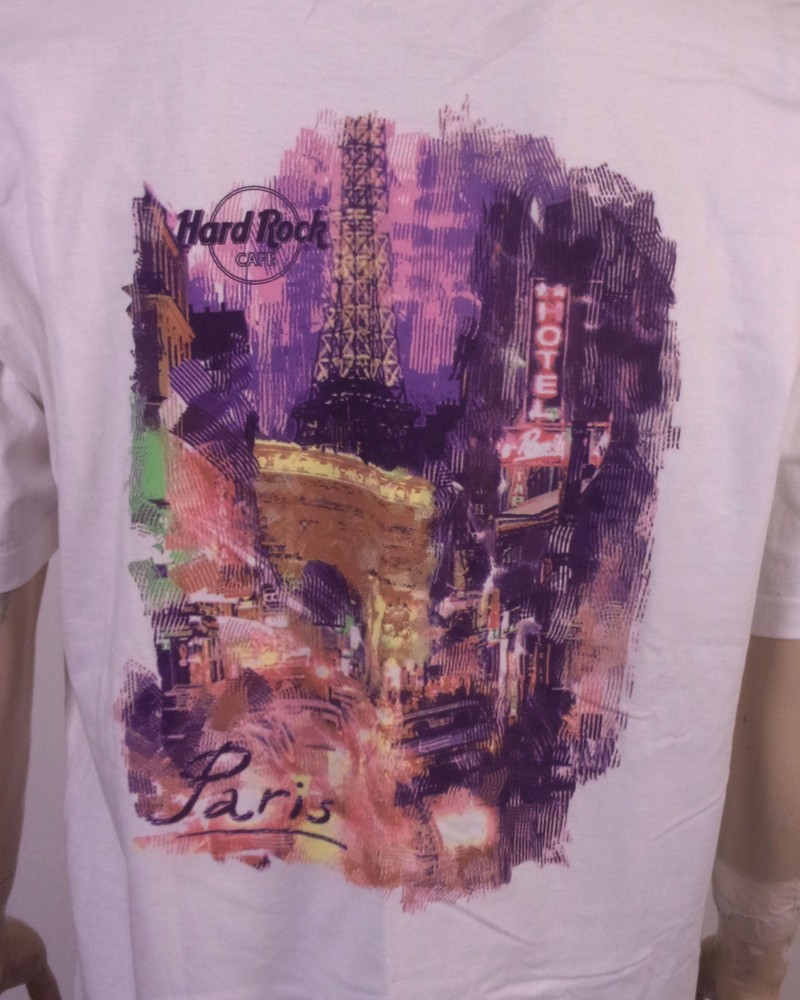 vintage 90s 00s Y2K Hard Rock Cafe Heavy Tee Paris France T-Shirt SZ XL