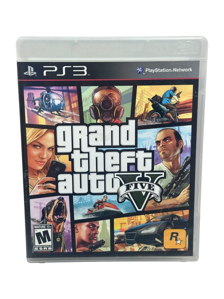 Grand Theft Auto V (Sony PlayStation 3, 2013) Complete w/Map & Manual - Tested