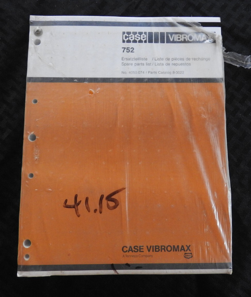 Genuine Case 752 Vibromax Roller Compactor Parts Manual Catalog Minty Sealed!