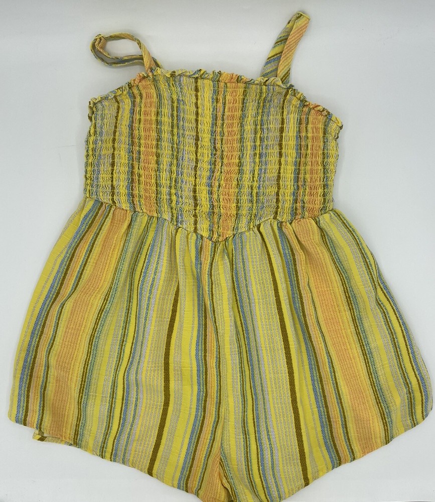 Art Class Girls Size 6x Romper Jumpsuit Sunflower Yellow