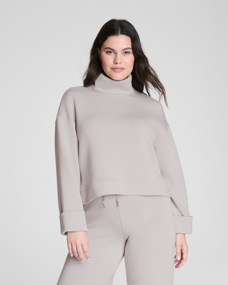 Spanx Air Essentials Turtleneck French Gray Size Small